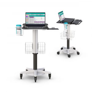 RCMC-6 Mobile Laptop Cart and Wire Baskets